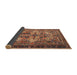 Sideview of Traditional Dark Sienna Brown Persian Rug, tr4721