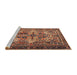 Sideview of Machine Washable Traditional Dark Sienna Brown Rug, wshtr4721