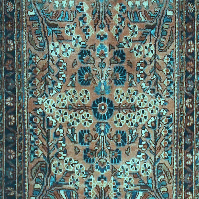 Machine Washable Persian Light Blue Traditional Rug, wshtr4721lblu
