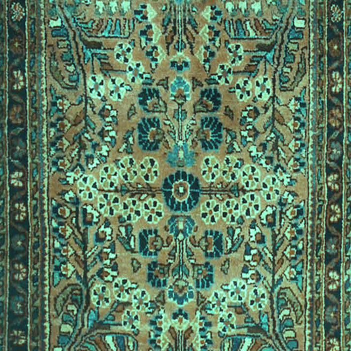 Machine Washable Persian Turquoise Traditional Area Rugs, wshtr4721turq