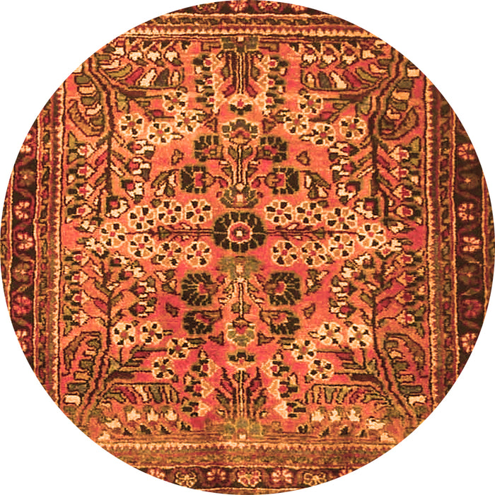 Square Persian Orange Traditional Rug, tr4721org