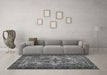 Machine Washable Persian Gray Traditional Rug in a Living Room,, wshtr4721gry