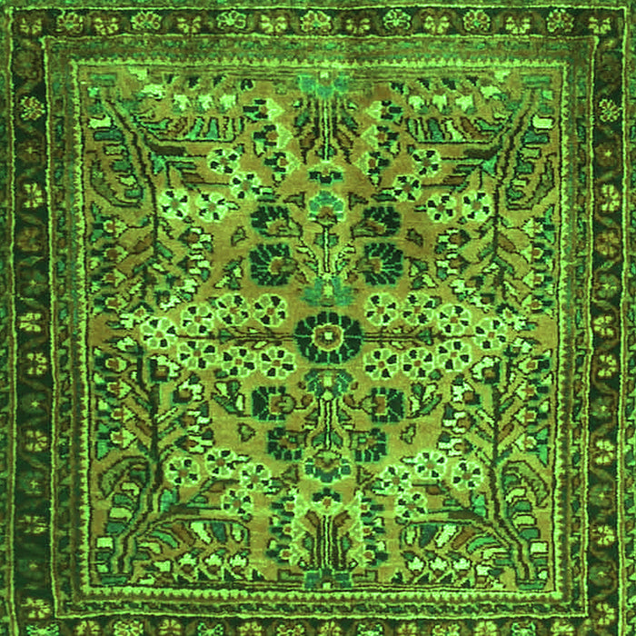 Serging Thickness of Persian Green Traditional Rug, tr4721grn