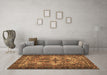 Machine Washable Persian Brown Traditional Rug in a Living Room,, wshtr4721brn