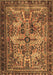 Machine Washable Persian Brown Traditional Rug, wshtr4721brn