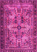 Machine Washable Persian Pink Traditional Rug, wshtr4721pnk