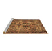 Sideview of Machine Washable Persian Brown Traditional Rug, wshtr4721brn