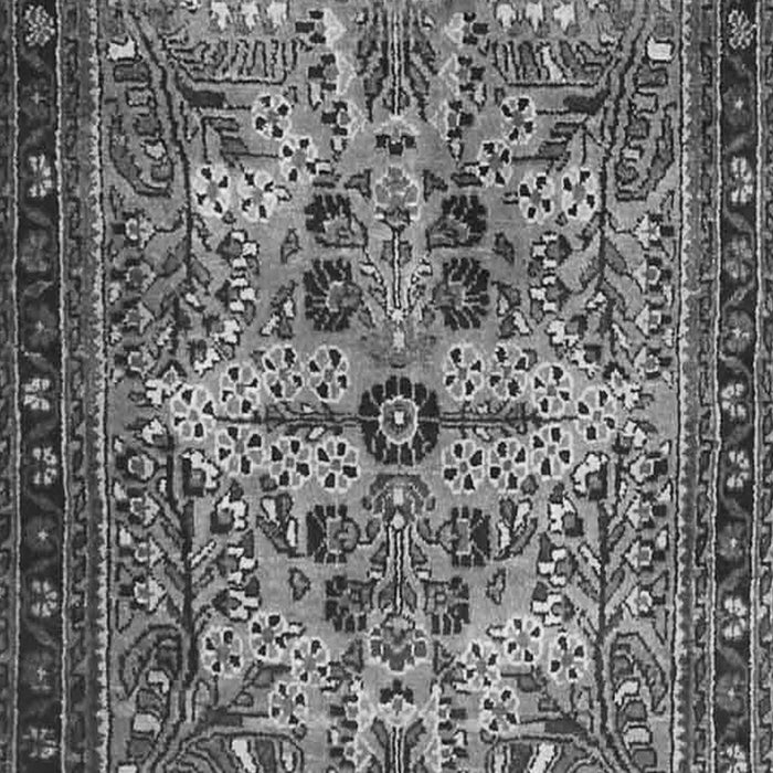 Serging Thickness of Machine Washable Persian Gray Traditional Rug, wshtr4721gry