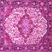 Square Medallion Pink Traditional Rug, tr4722pnk