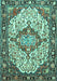 Medallion Turquoise Traditional Rug, tr4722turq