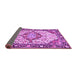 Sideview of Medallion Purple Traditional Rug, tr4722pur