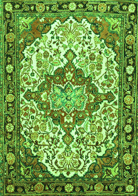 Medallion Green Traditional Rug, tr4722grn