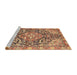 Sideview of Machine Washable Traditional Sandy Brown Rug, wshtr4723