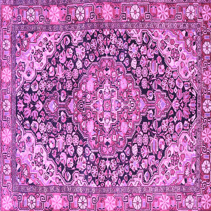 Square Medallion Purple Traditional Rug, tr4723pur