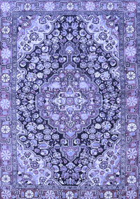 Medallion Blue Traditional Rug, tr4723blu