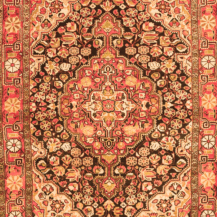 Medallion Orange Traditional Rug, tr4723org