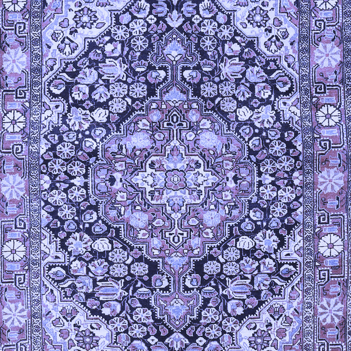 Medallion Blue Traditional Rug, tr4723blu