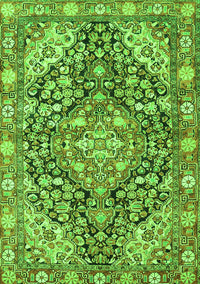 Medallion Green Traditional Rug, tr4723grn