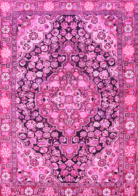 Medallion Pink Traditional Rug, tr4723pnk