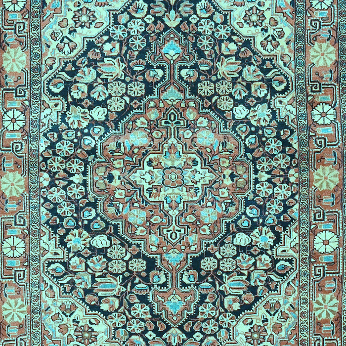 Medallion Light Blue Traditional Rug, tr4723lblu