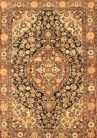 Medallion Brown Traditional Rug, tr4723brn