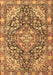 Machine Washable Medallion Brown Traditional Rug, wshtr4723brn