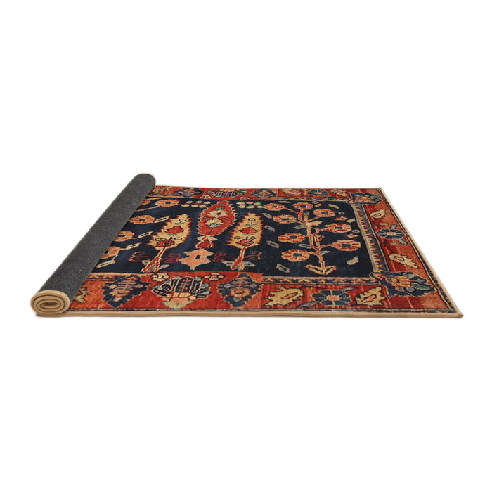 Sideview of Traditional Gold Brown Animal Rug, tr4724