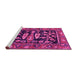 Sideview of Machine Washable Animal Pink Traditional Rug, wshtr4724pnk