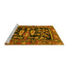 Sideview of Machine Washable Animal Yellow Traditional Rug, wshtr4724yw