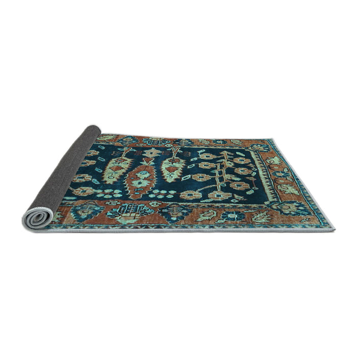 Sideview of Animal Light Blue Traditional Rug, tr4724lblu