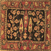 Square Animal Brown Traditional Rug, tr4724brn