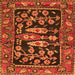 Serging Thickness of Animal Orange Traditional Rug, tr4724org