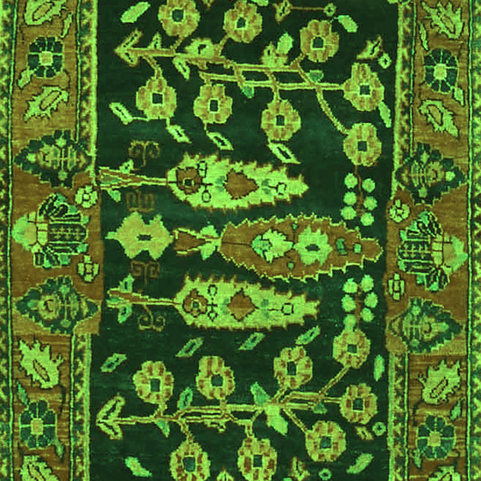Animal Green Traditional Rug, tr4724grn