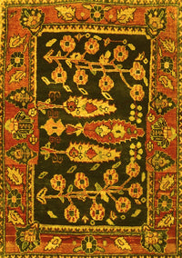 Animal Yellow Traditional Rug, tr4724yw