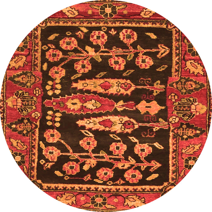 Square Animal Orange Traditional Rug, tr4724org