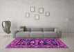 Machine Washable Animal Purple Traditional Area Rugs in a Living Room, wshtr4724pur