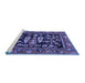 Sideview of Machine Washable Animal Blue Traditional Rug, wshtr4724blu