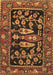 Machine Washable Animal Brown Traditional Rug, wshtr4724brn