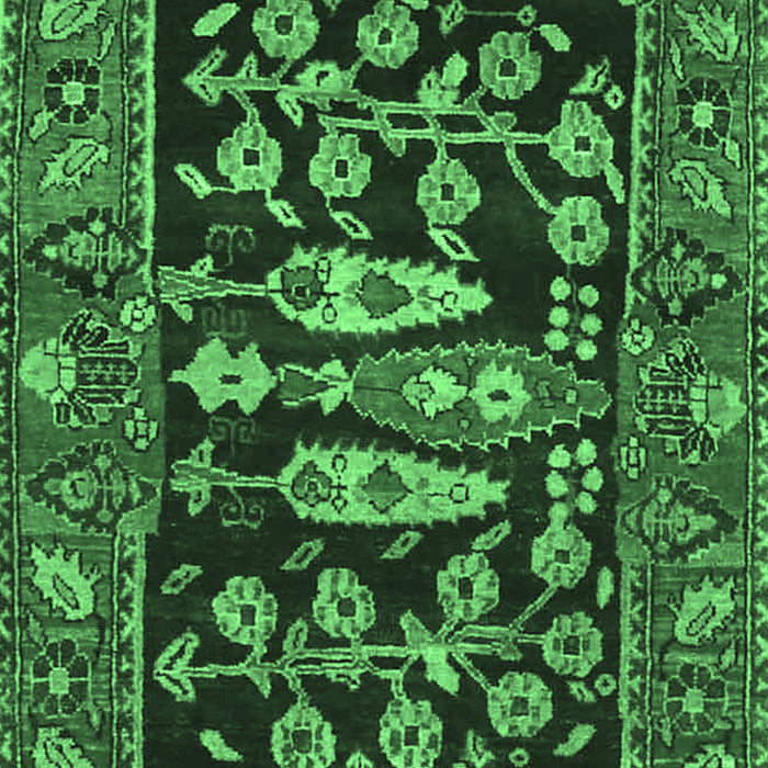 Machine Washable Animal Emerald Green Traditional Area Rugs, wshtr4724emgrn