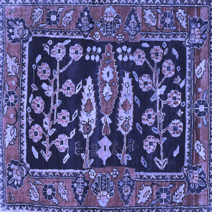 Square Machine Washable Animal Blue Traditional Rug, wshtr4724blu