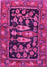 Machine Washable Animal Pink Traditional Rug, wshtr4724pnk
