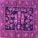 Square Animal Purple Traditional Rug, tr4724pur