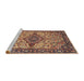 Sideview of Machine Washable Traditional Peru Brown Rug, wshtr4725