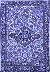 Medallion Blue Traditional Rug, tr4725blu