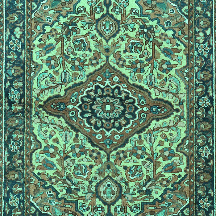 Medallion Turquoise Traditional Rug, tr4725turq