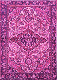 Medallion Pink Traditional Rug, tr4725pnk