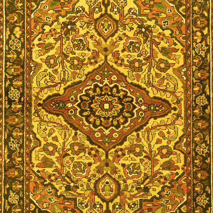 Medallion Yellow Traditional Rug, tr4725yw