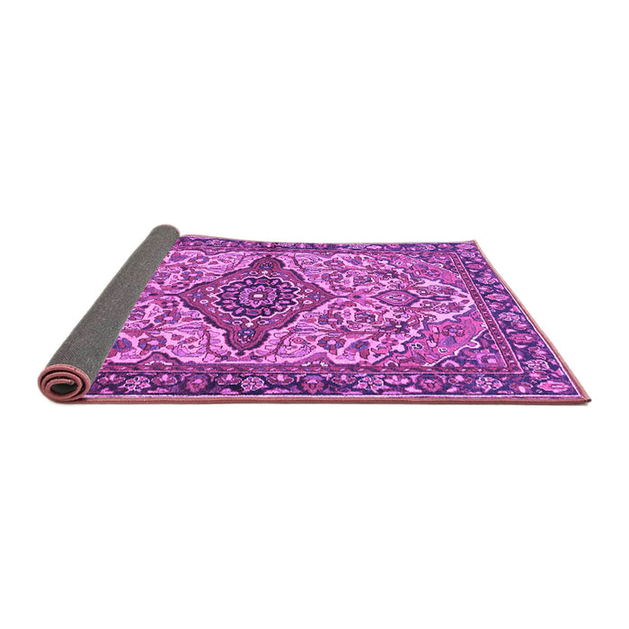 Sideview of Medallion Purple Traditional Rug, tr4725pur