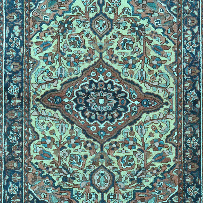 Medallion Light Blue Traditional Rug, tr4725lblu