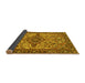 Sideview of Medallion Yellow Traditional Rug, tr4725yw